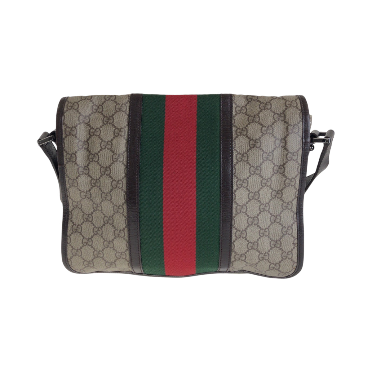 13446
GUCCI グッチ シェリーライン ベージュ ブラウン シルバー金具 GGスプリームキャンバス 145844 ショルダーバッグ メッセンジャーバッグ  メンズ