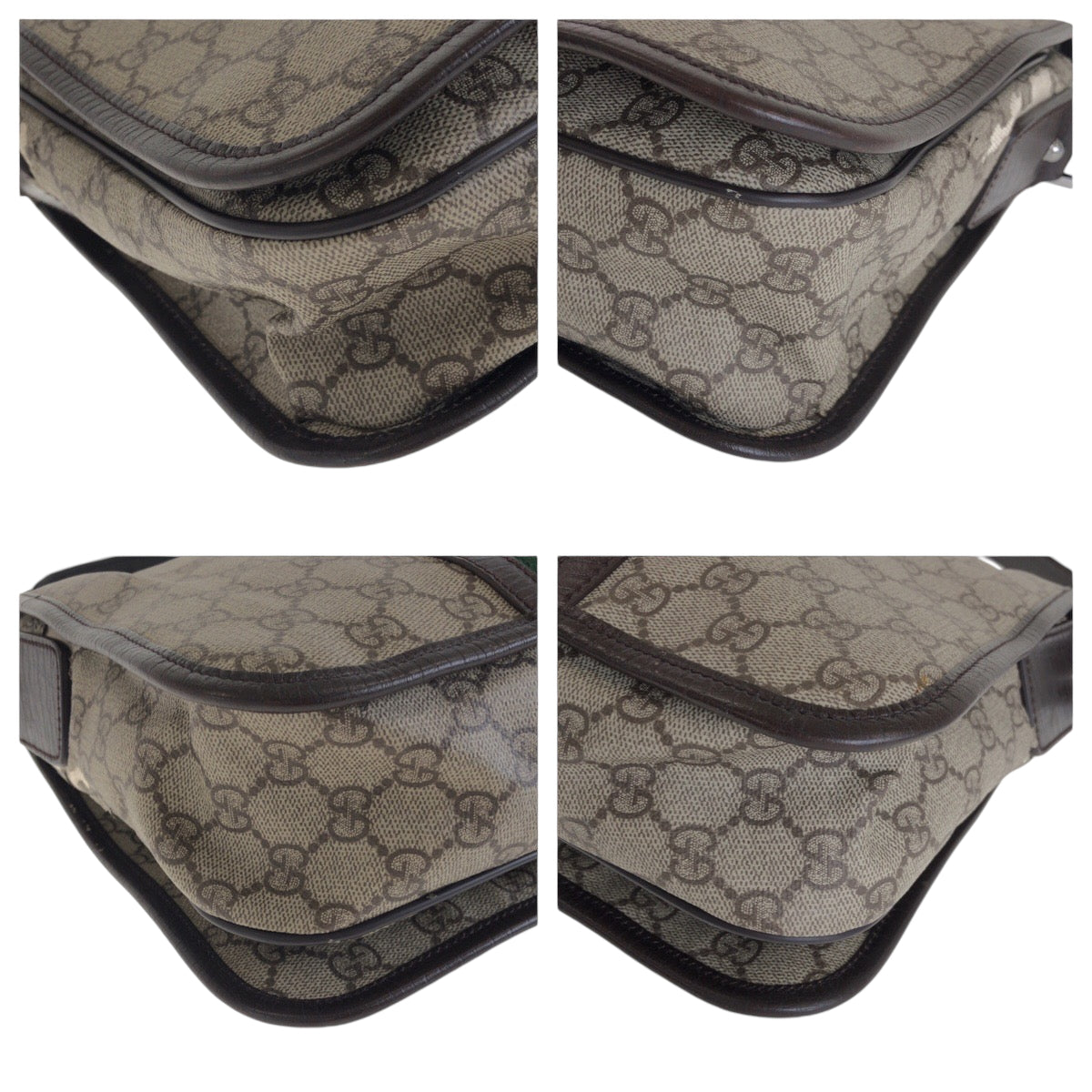 13446
GUCCI グッチ シェリーライン ベージュ ブラウン シルバー金具 GGスプリームキャンバス 145844 ショルダーバッグ メッセンジャーバッグ  メンズ