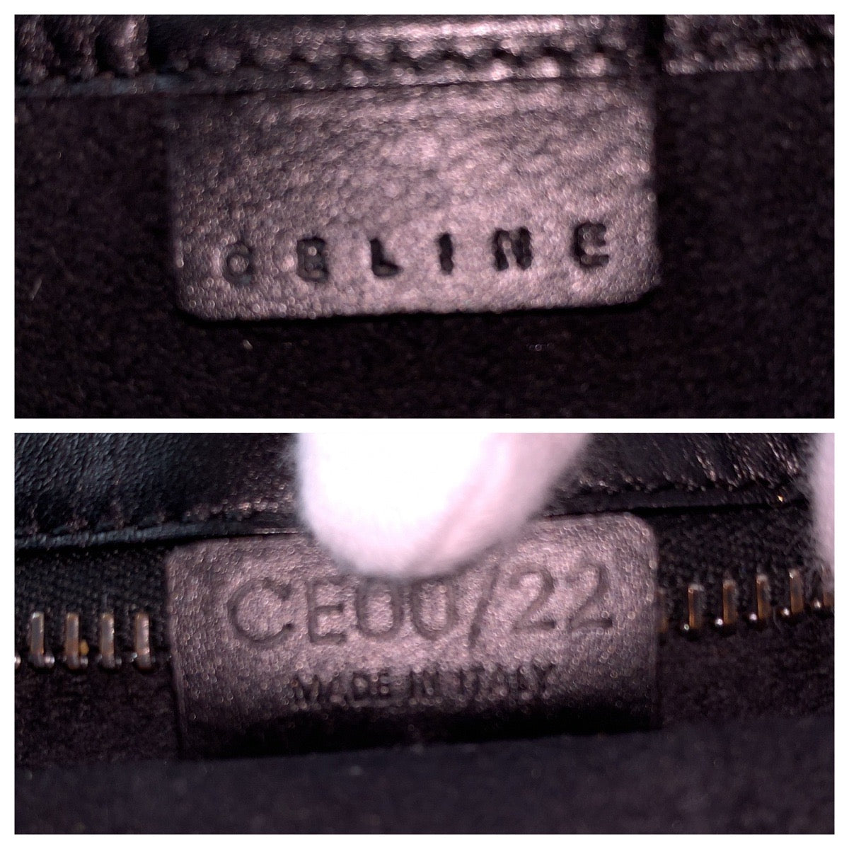13448
CELINE セリーヌ ヴィンテージ ブラゾン ブラック 黒 シルバー金具 レザー ホーボー ショルダーバッグ  レディース