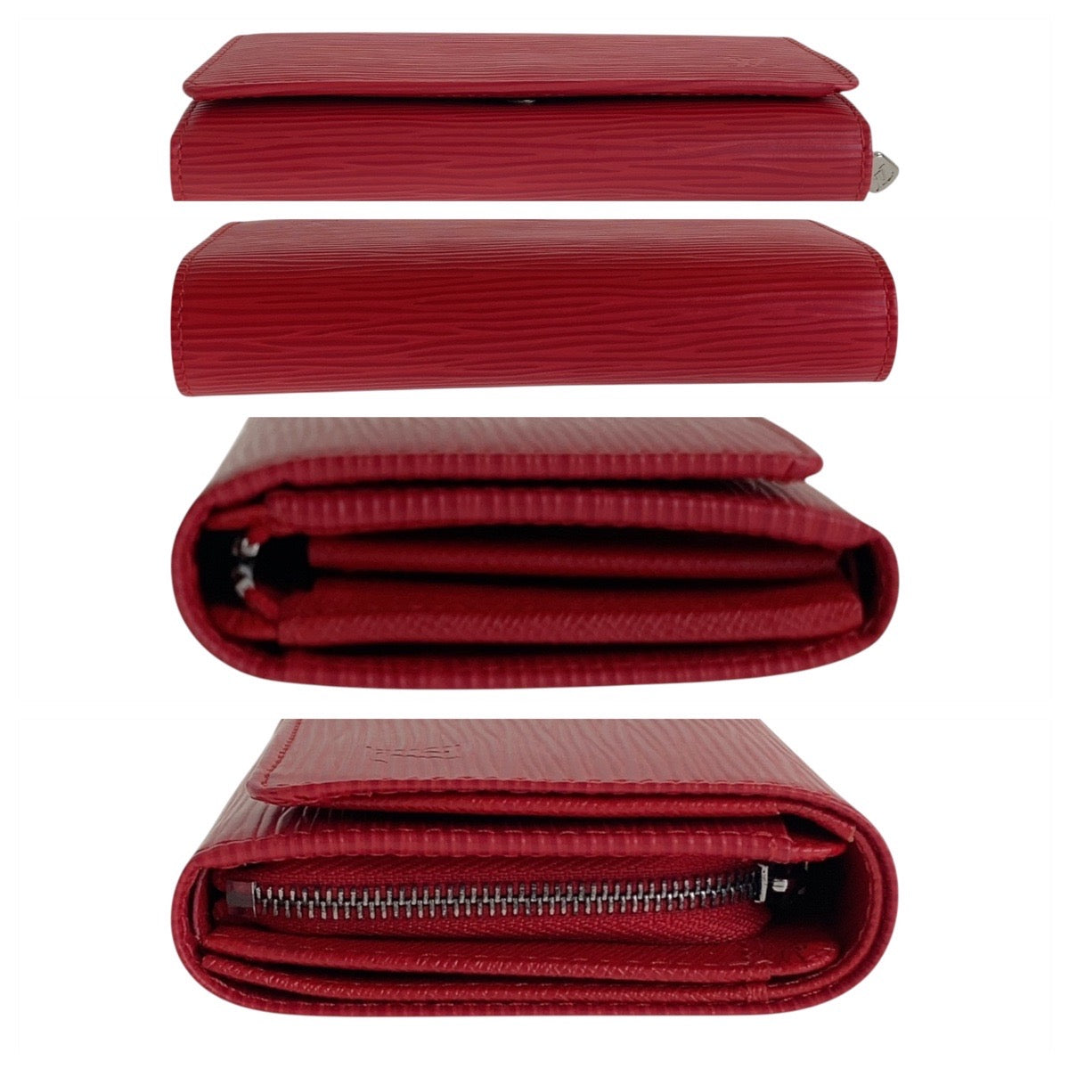 13450
LOUIS VUITTON ルイヴィトン エピ ポルトモネ ビエ トレゾール レッド シルバー金具 レザー M63507 折り財布 コンパクトウォレット 男女兼用  レディース