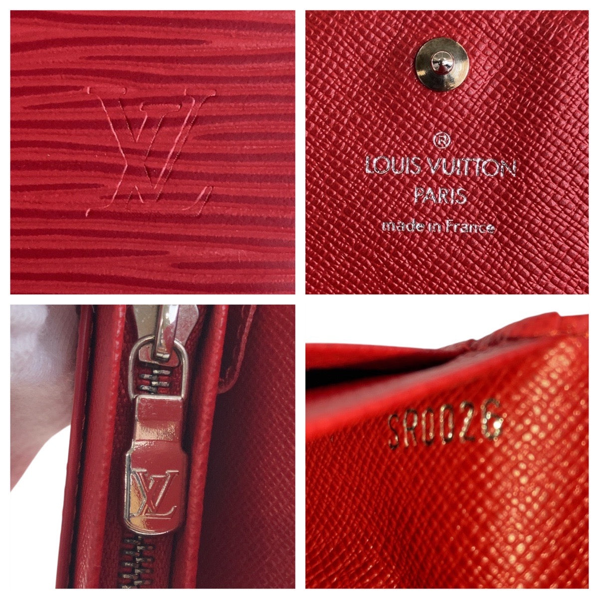 13450
LOUIS VUITTON ルイヴィトン エピ ポルトモネ ビエ トレゾール レッド シルバー金具 レザー M63507 折り財布 コンパクトウォレット 男女兼用  レディース
