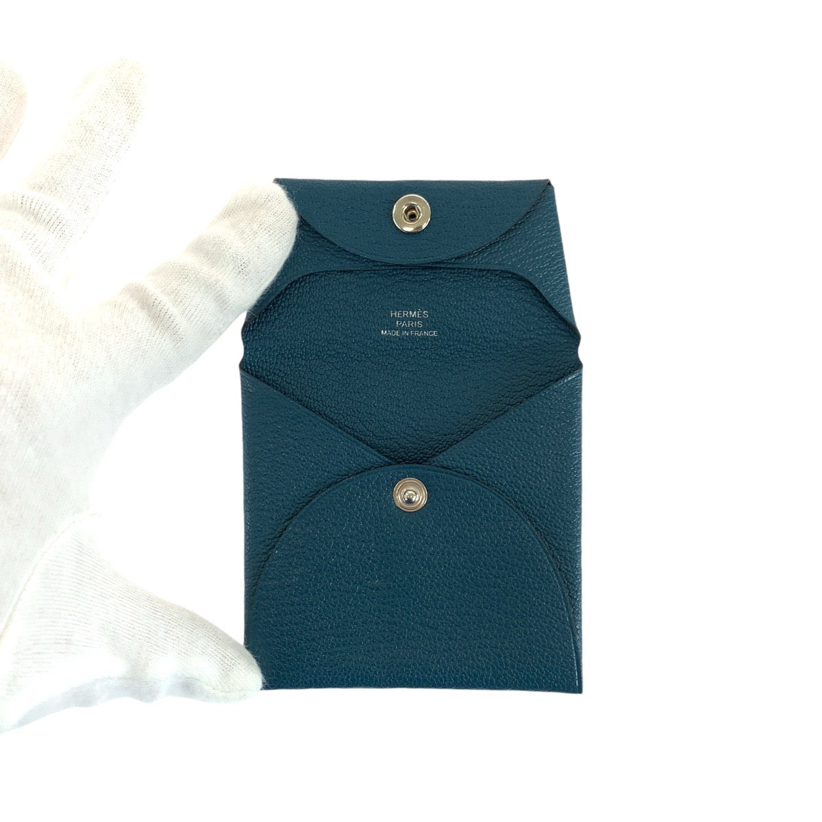 13451
HERMES エルメス バスティア ブルー シルバー金具 シェーブル コインケース 小銭入れ 男女兼用 Z刻印  レディース