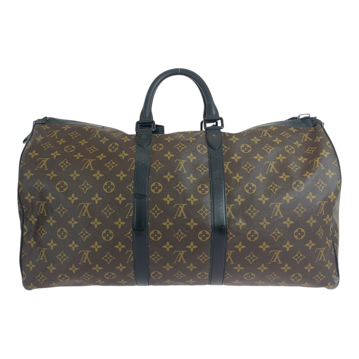 13454
LOUIS VUITTON ルイヴィトン モノグラム マカサー ウォータープルーフ キーポルバンドリエール55 ブラウン ブラック PVC M41411 ボストンバッグ 防水加工  メンズ