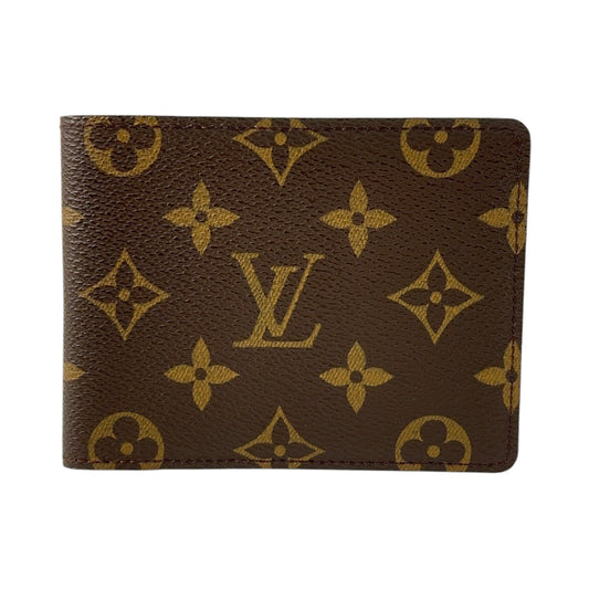 13455
LOUIS VUITTON ルイヴィトン モノグラム ポルトフォイユ ミュルティプル ブラウン PVC M60895 折財布 札入れ コンパクトウォレット  メンズ