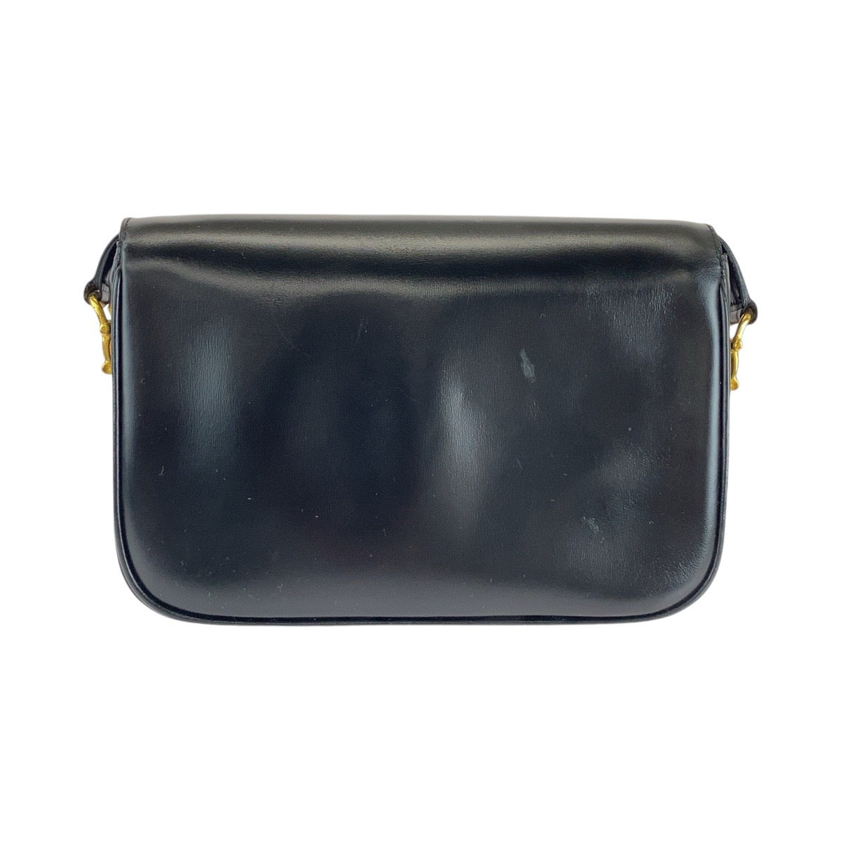 13456
CELINE セリーヌ ヴィンテージ ホースビット ブラック 黒 ゴールド金具 レザー ショルダーバッグ ポシェット  レディース A39