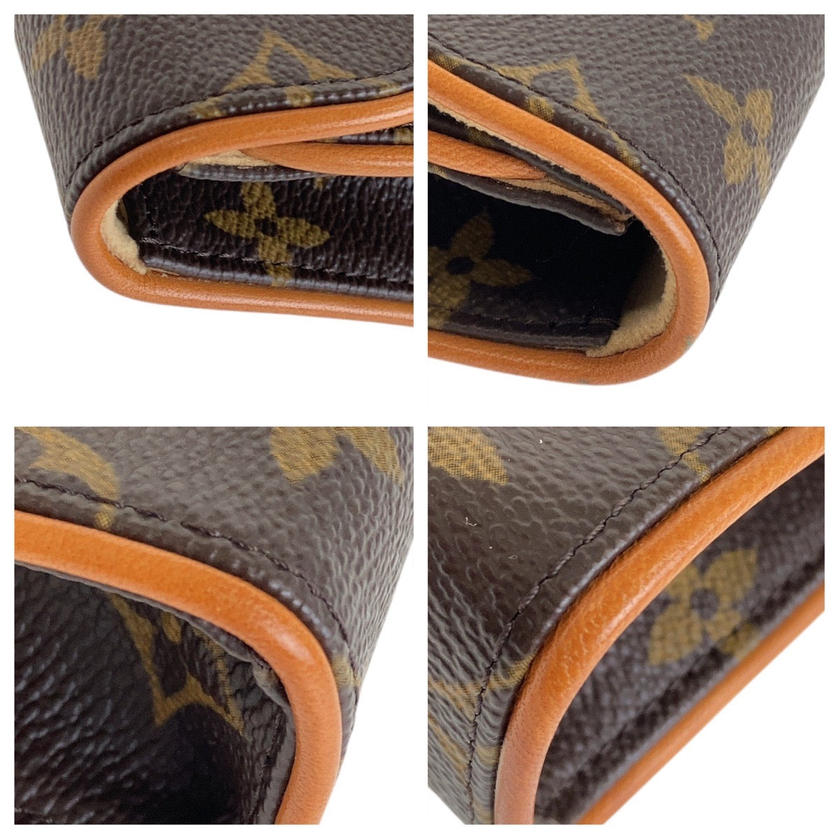 13460
LOUIS VUITTON ルイヴィトン モノグラム ポシェット フロランティーヌ ブラウン ゴールド金具 PVC / レザー / スウェード M51855 ウエストバッグ クラッチバッグ ポシェット  レディース