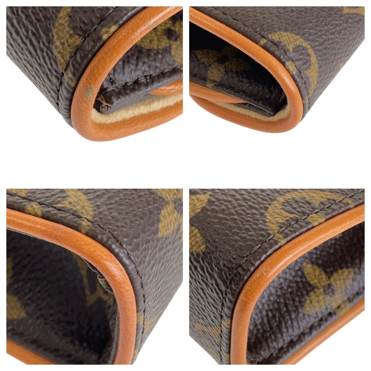 13460
LOUIS VUITTON ルイヴィトン モノグラム ポシェット フロランティーヌ ブラウン ゴールド金具 PVC / レザー / スウェード M51855 ウエストバッグ クラッチバッグ ポシェット  レディース