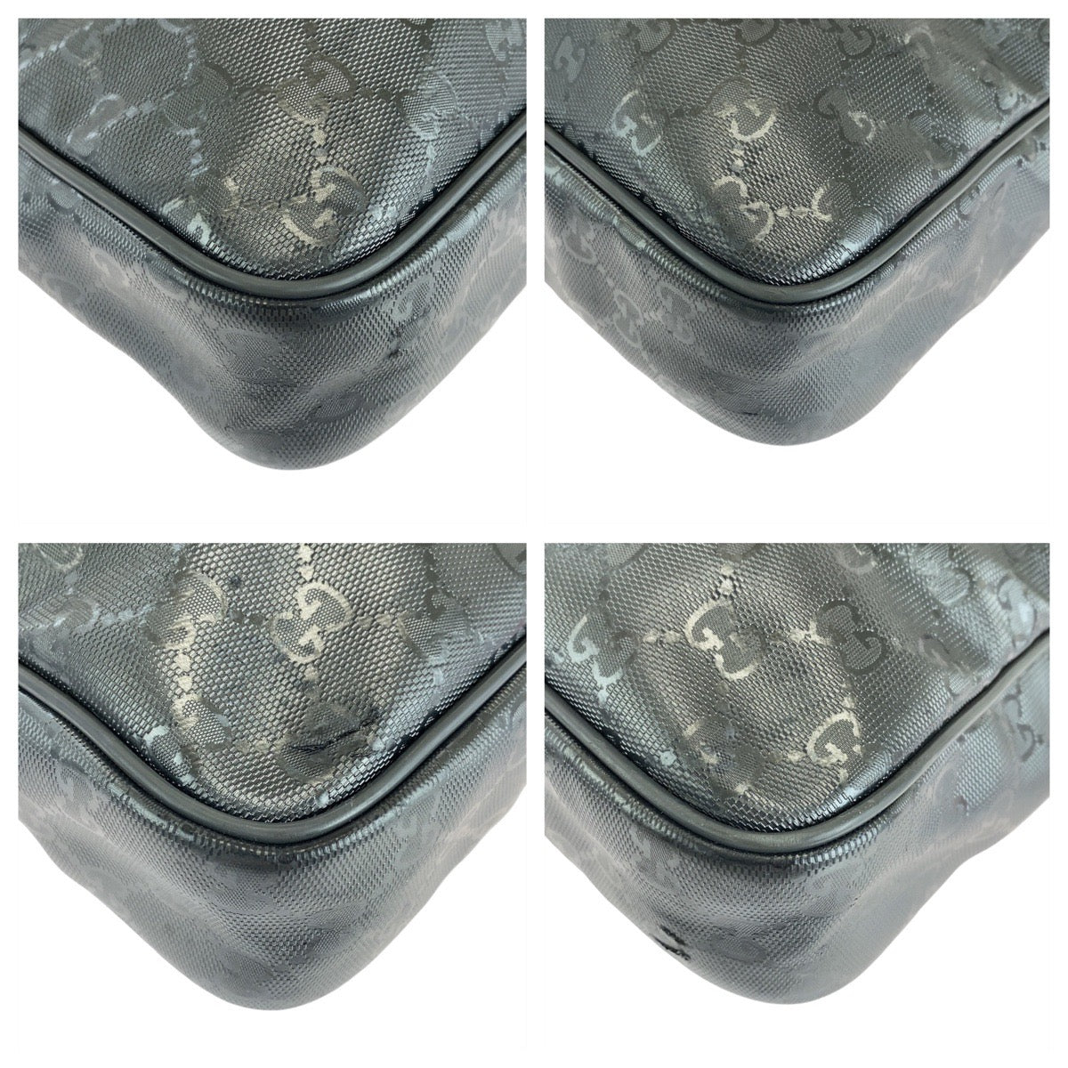 14084
GUCCI グッチ GGインプリメ グレー シルバー金具 PVC / レザー 208463 ビジネスバッグ ブリーフケース  メンズ