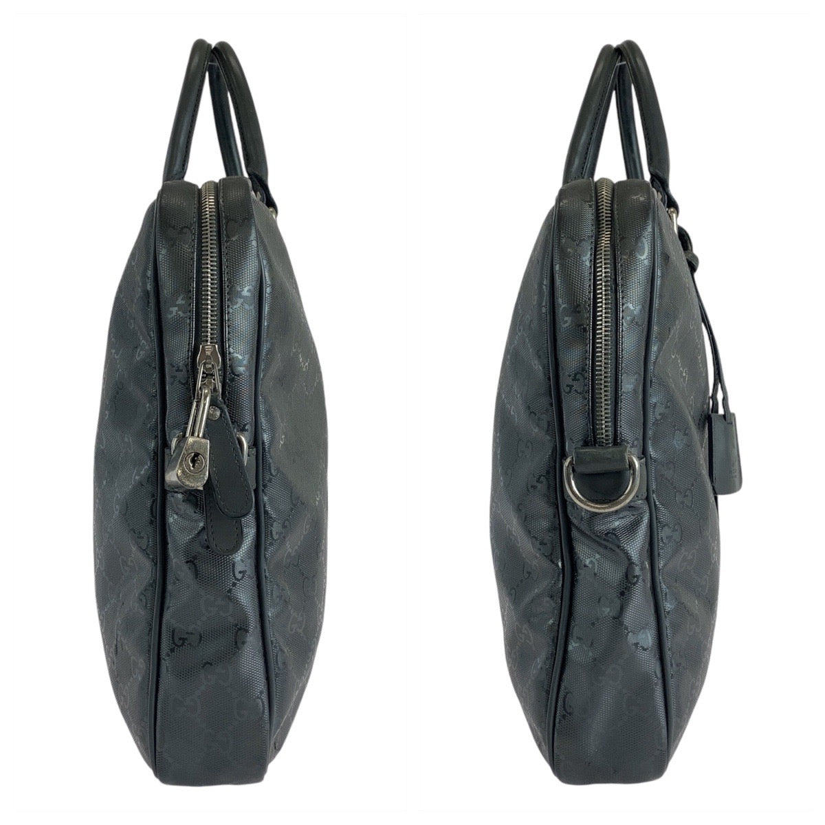 14084
GUCCI グッチ GGインプリメ グレー シルバー金具 PVC / レザー 208463 ビジネスバッグ ブリーフケース  メンズ