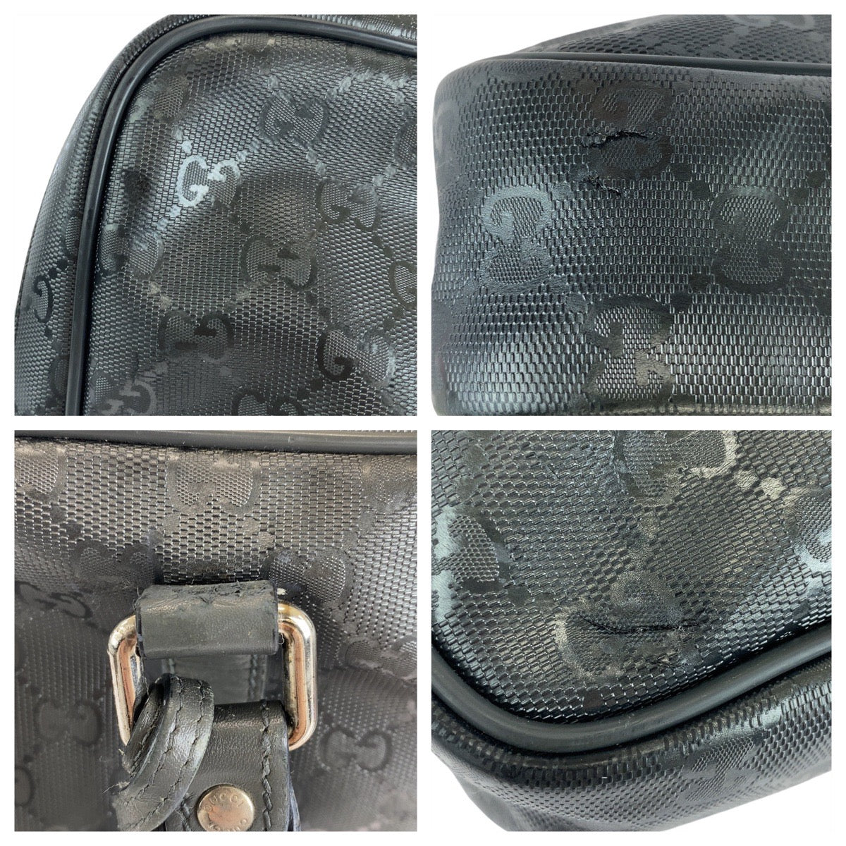 14084
GUCCI グッチ GGインプリメ グレー シルバー金具 PVC / レザー 208463 ビジネスバッグ ブリーフケース  メンズ