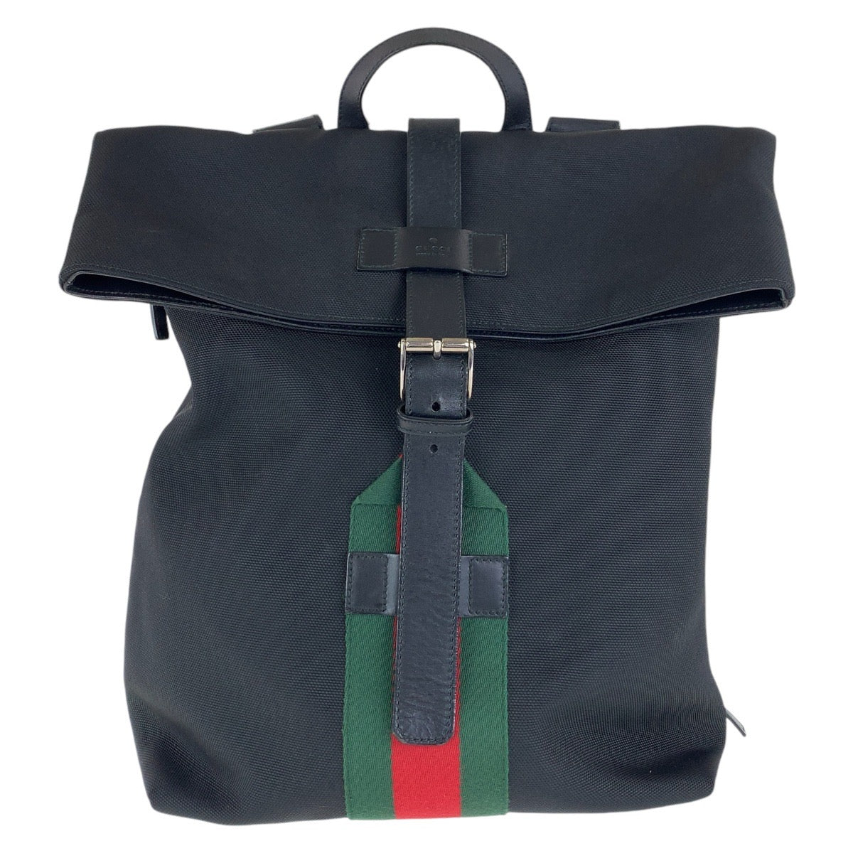 13462
GUCCI グッチ シェリーライン ブラック 黒 シルバー金具 キャンバス / レザー 337075 リュック・デイパック バックパック 男女兼用  レディース