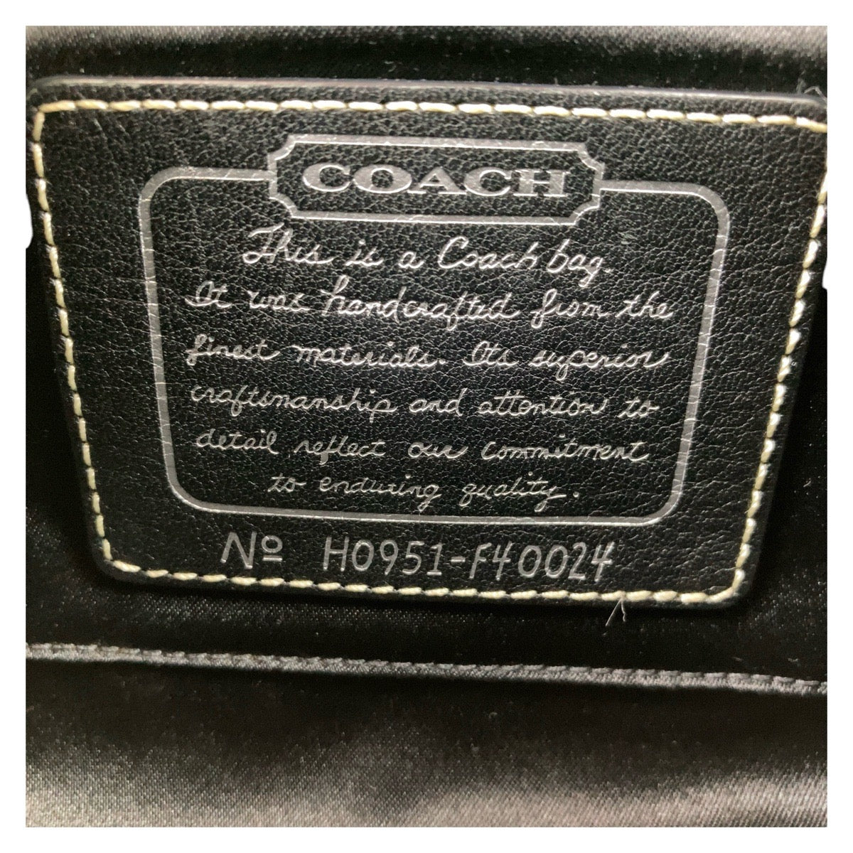 COACH コーチ シグネチャー ブラック シルバー金具 キャンバス / レザー ハンドバッグ アクセサリーポーチ  レディース