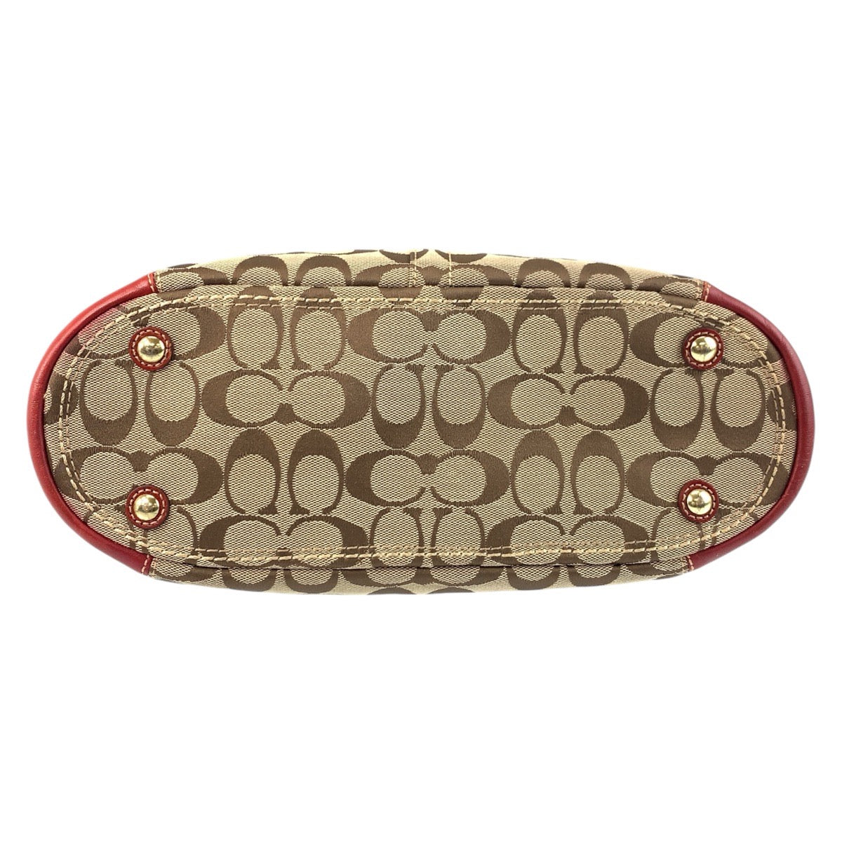 14085
COACH コーチ シグネチャー ブラウン ゴールド金具 キャンバス / レザー 11237 トートバッグ ショルダーバッグ  レディース B5
