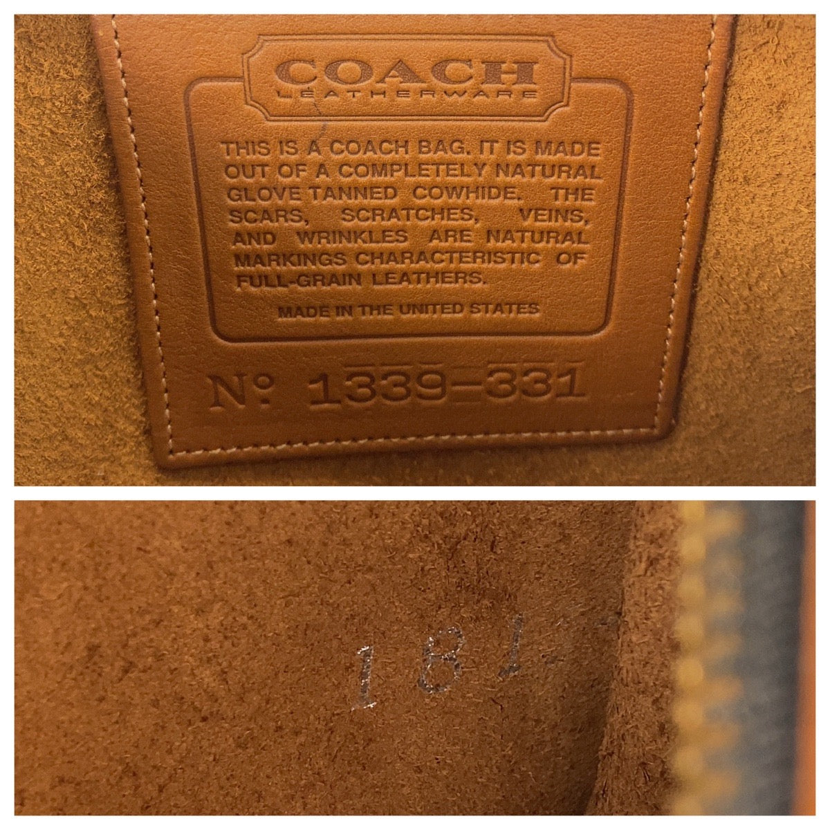 14086
COACH コーチ ヴィンテージ オールドコーチ ブラウン キャメル ゴールド金具 レザー 1339-331 クラッチバッグ セカンドバッグ  メンズ
