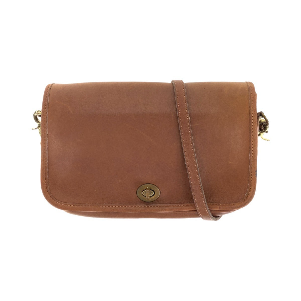 14087
COACH コーチ ヴィンテージ オールドコーチ ブラウン ゴールド金具 レザー 0295 117 ショルダーバッグ ポシェット  レディース