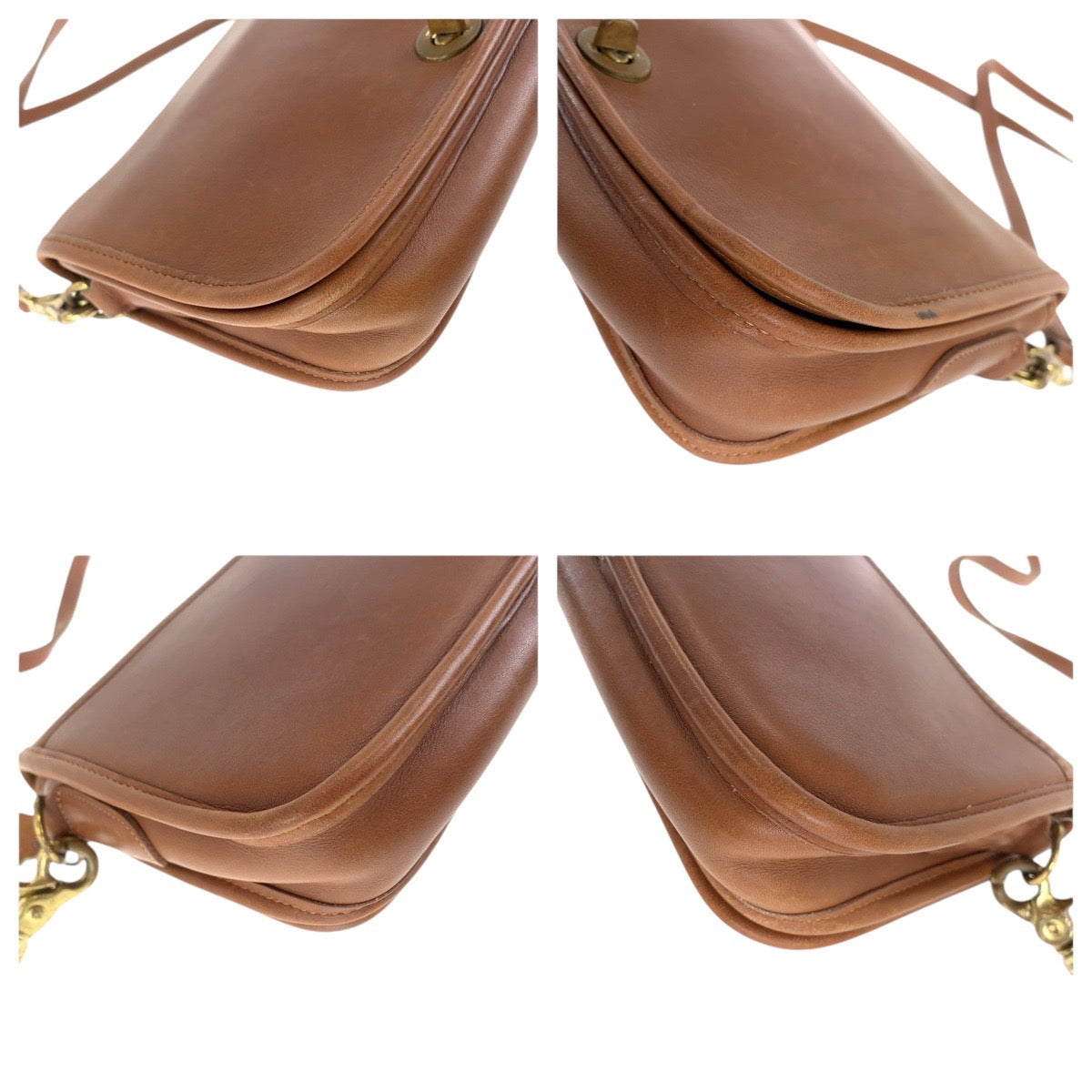 14087
COACH コーチ ヴィンテージ オールドコーチ ブラウン ゴールド金具 レザー 0295 117 ショルダーバッグ ポシェット  レディース