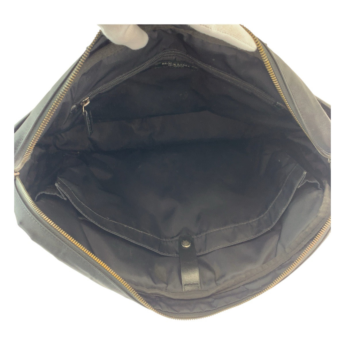 13465
BURBERRY BLACK LABEL バーバリーブラックレーベル チャック柄 ブラック 黒 ガンメタ金具 ナイロン / レザー ビジネスバッグ ブリーフケース 2way  メンズ