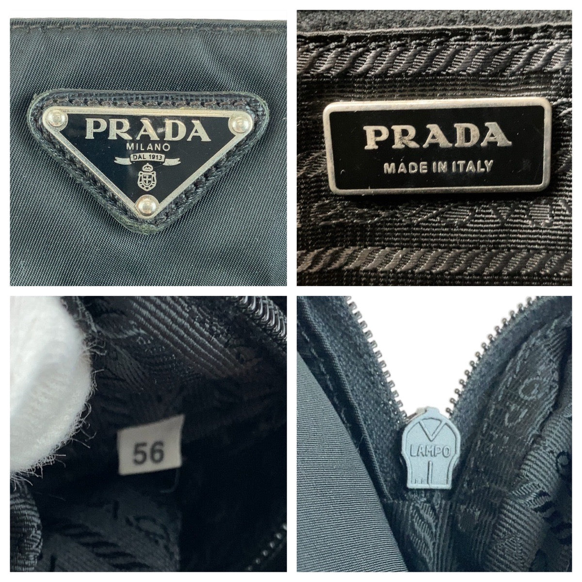 13466
PRADA プラダ テスート 三角ロゴプレート ブラック 黒 シルバー金具 ナイロン ショルダーバッグ メッセンジャーバッグ  レディース