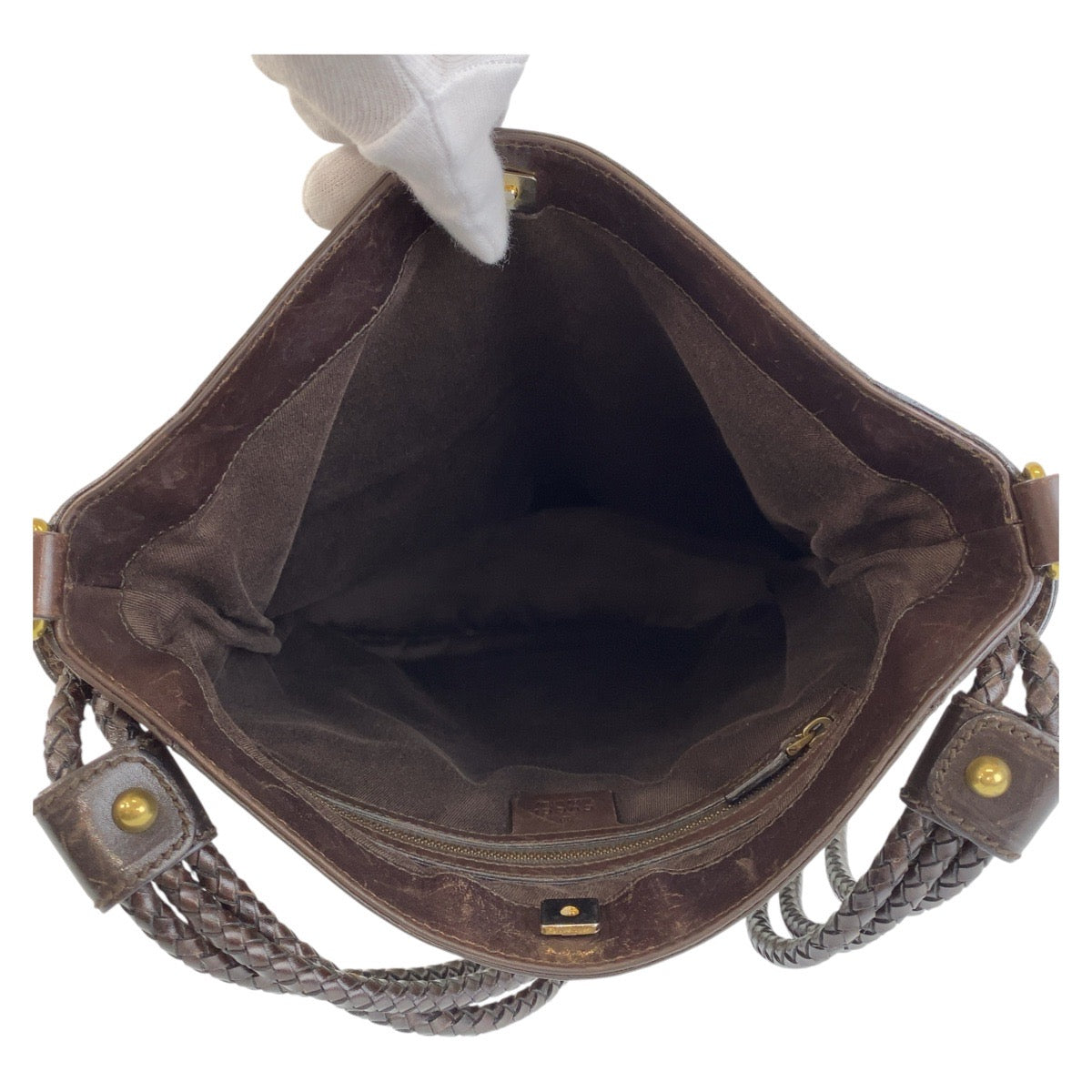 13467
GUCCI グッチ ブラウン ベージュ ゴールド金具 GGキャンバス / レザー 109097 斜め掛け ショルダーバッグ メッセンジャーバッグ  レディース