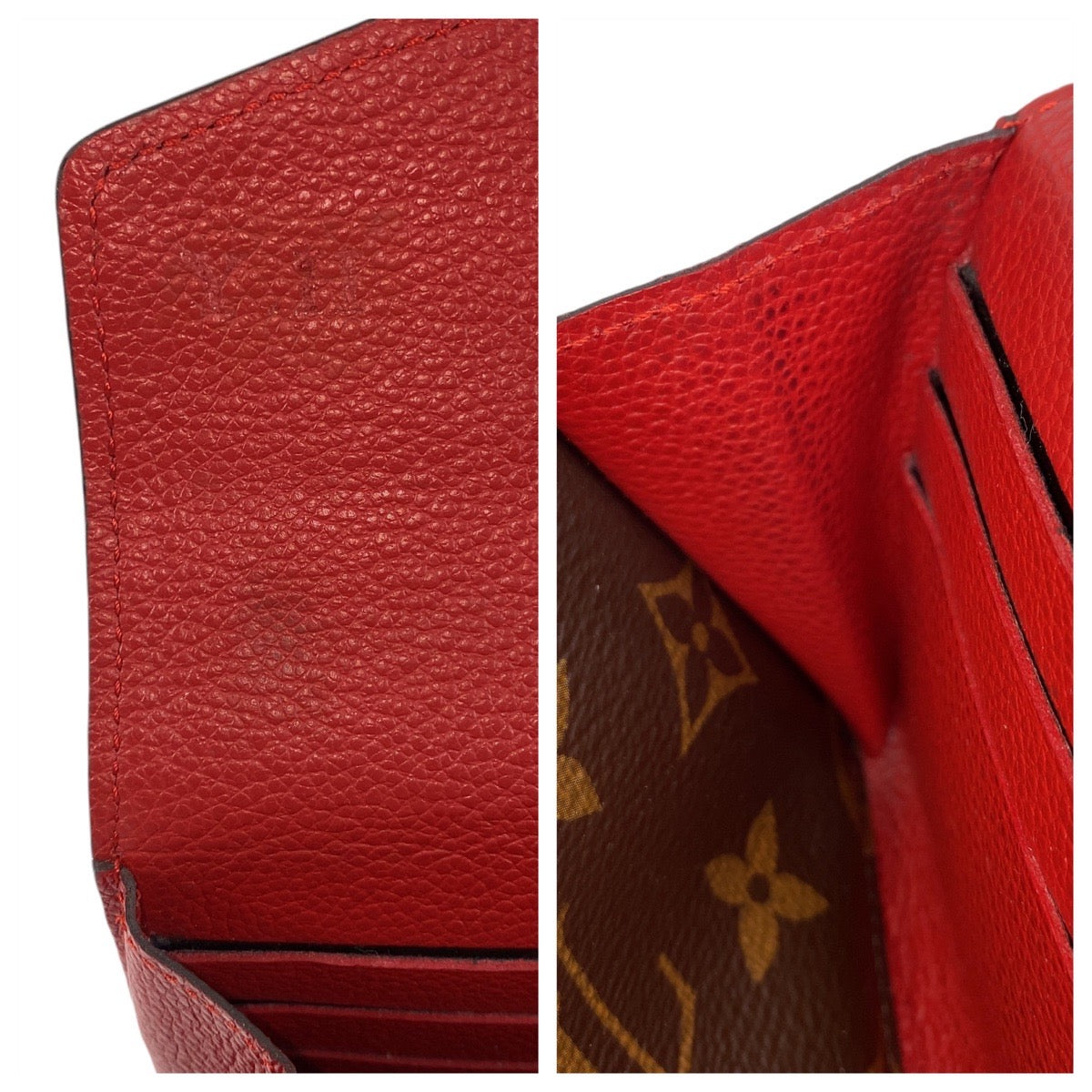 13468
LOUIS VUITTON ルイヴィトン モノグラム ポルトフォイユ パラス レッド  ゴールド金具 PVC / レザー M58414 長財布 ロングウォレット  レディース