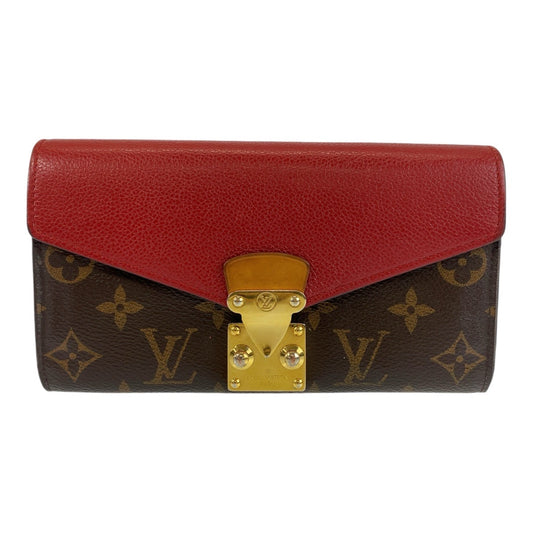 13468
LOUIS VUITTON ルイヴィトン モノグラム ポルトフォイユ パラス レッド  ゴールド金具 PVC / レザー M58414 長財布 ロングウォレット  レディース