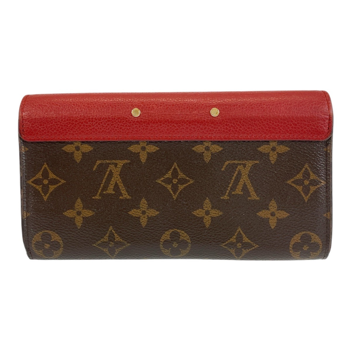 13468
LOUIS VUITTON ルイヴィトン モノグラム ポルトフォイユ パラス レッド  ゴールド金具 PVC / レザー M58414 長財布 ロングウォレット  レディース