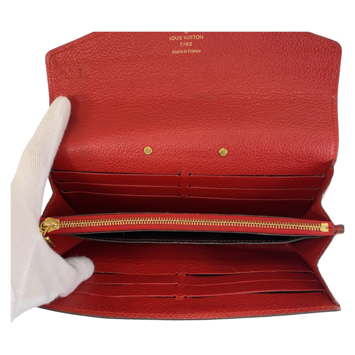 13468
LOUIS VUITTON ルイヴィトン モノグラム ポルトフォイユ パラス レッド  ゴールド金具 PVC / レザー M58414 長財布 ロングウォレット  レディース