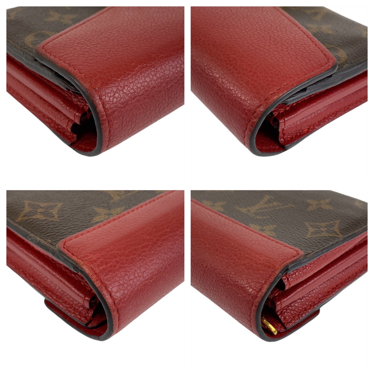 13468
LOUIS VUITTON ルイヴィトン モノグラム ポルトフォイユ パラス レッド  ゴールド金具 PVC / レザー M58414 長財布 ロングウォレット  レディース