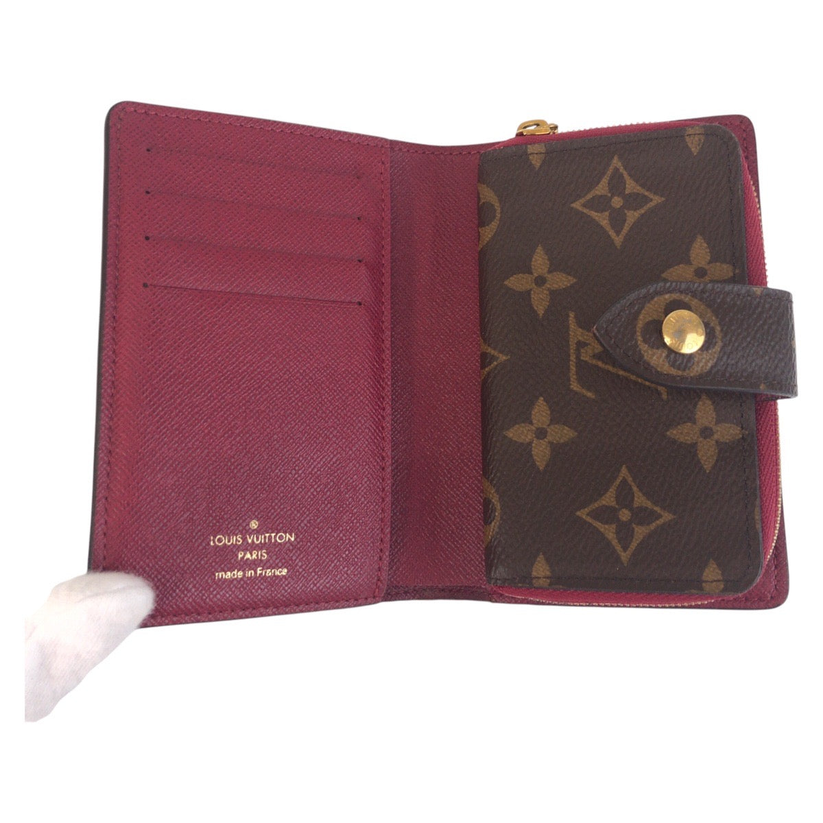 13469
LOUIS VUITTON ルイヴィトン モノグラム ポルトフォイユ ジュリエット ブラウン ピンク ゴールド金具 PVC M69433 折財布 コンパクトウォレット  レディース