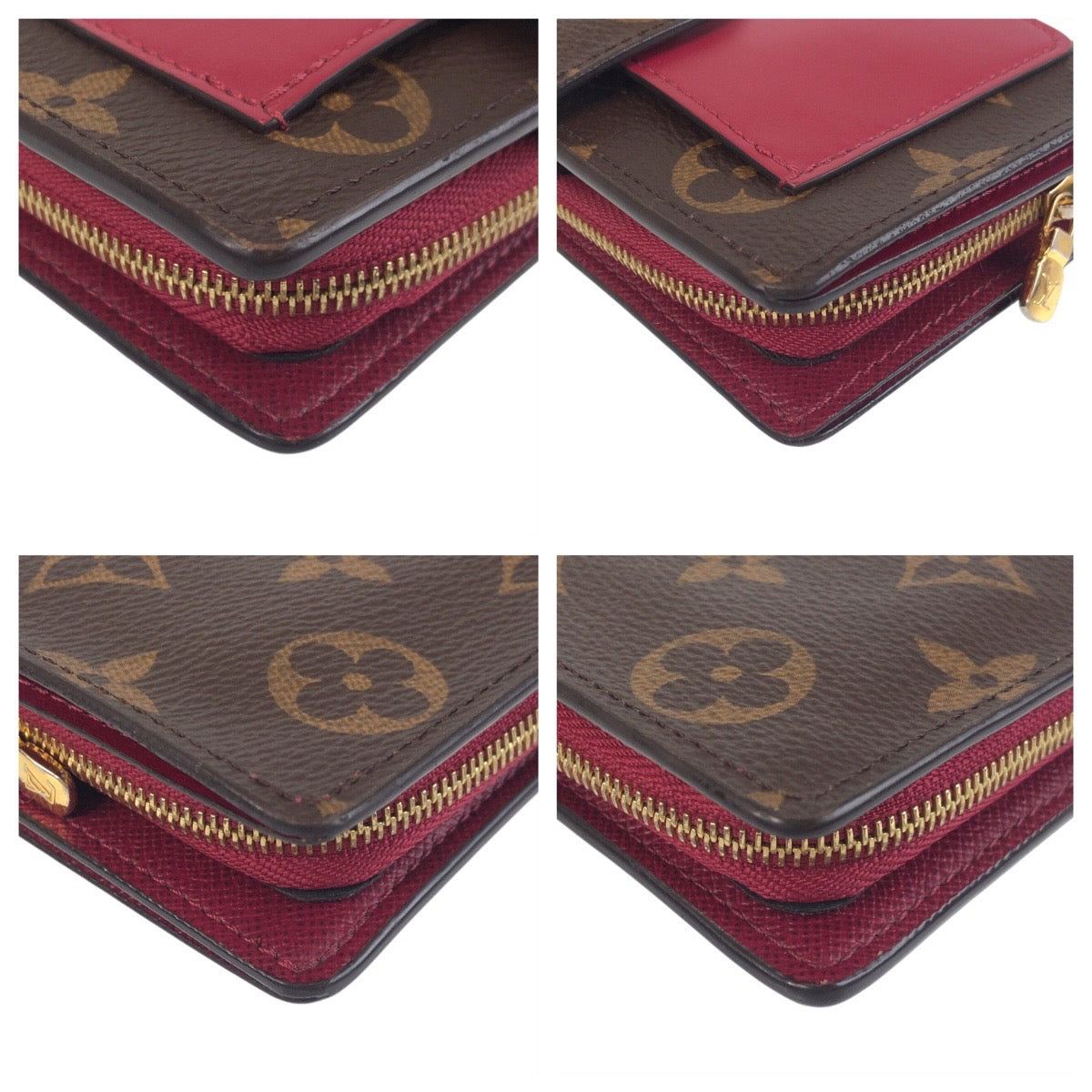 13469
LOUIS VUITTON ルイヴィトン モノグラム ポルトフォイユ ジュリエット ブラウン ピンク ゴールド金具 PVC M69433 折財布 コンパクトウォレット  レディース
