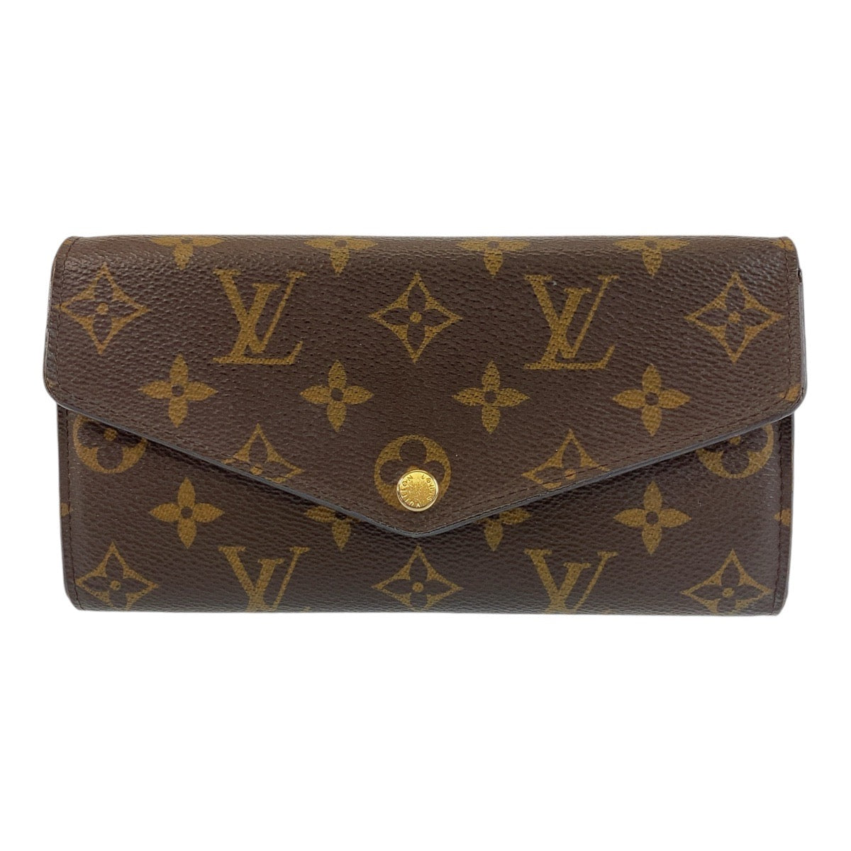 LOUIS VUITTON ルイヴィトン モノグラム ポルトフォイユ サラ ブラウン ゴールド金具 PVC M62234 長財布 ロングウォレット  レディース