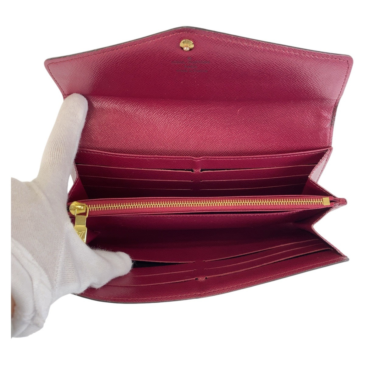 LOUIS VUITTON ルイヴィトン モノグラム ポルトフォイユ サラ ブラウン ゴールド金具 PVC M62234 長財布 ロングウォレット  レディース