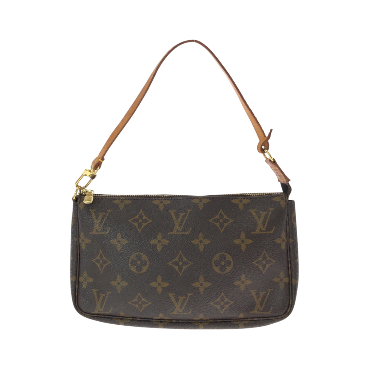 14091
LOUIS VUITTON ルイヴィトン モノグラム ブラウン ゴールド金具 PVC M51980 ハンドバッグ アクセサリーポーチ  レディース