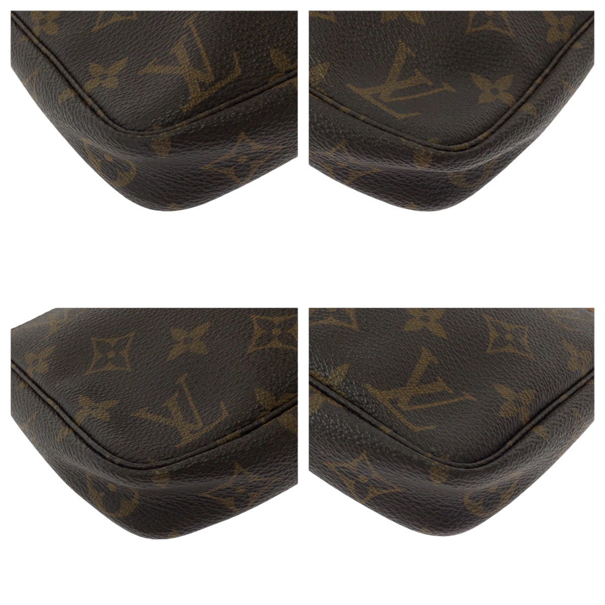 14091
LOUIS VUITTON ルイヴィトン モノグラム ブラウン ゴールド金具 PVC M51980 ハンドバッグ アクセサリーポーチ  レディース