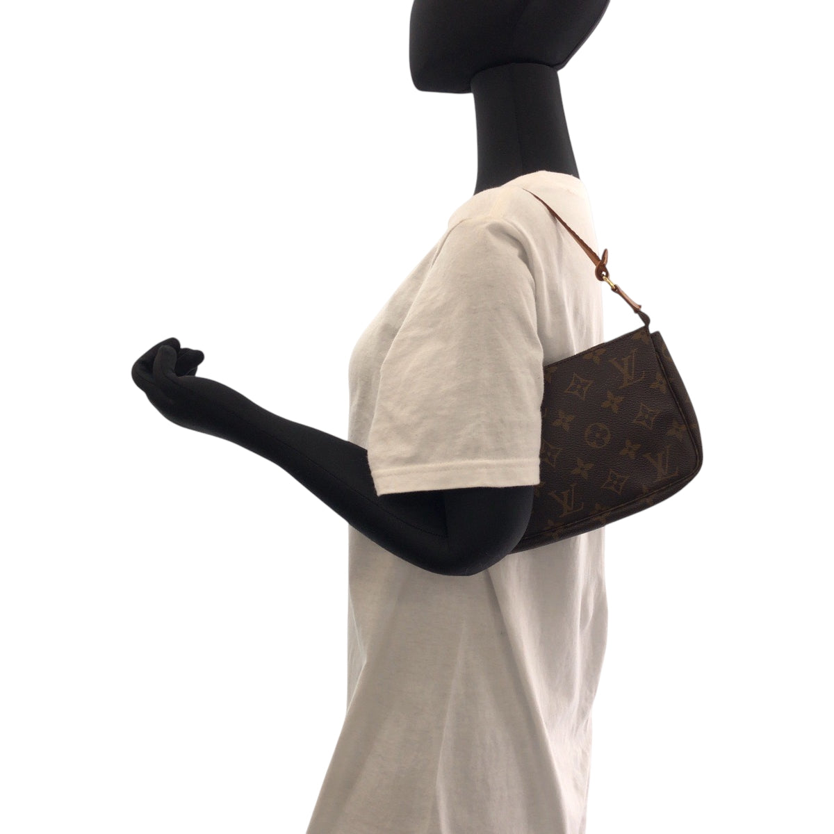 14091
LOUIS VUITTON ルイヴィトン モノグラム ブラウン ゴールド金具 PVC M51980 ハンドバッグ アクセサリーポーチ  レディース