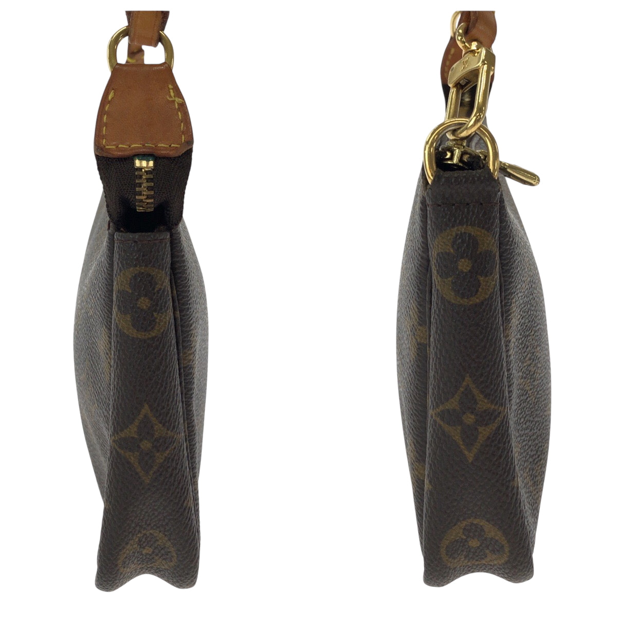 14091
LOUIS VUITTON ルイヴィトン モノグラム ブラウン ゴールド金具 PVC M51980 ハンドバッグ アクセサリーポーチ  レディース
