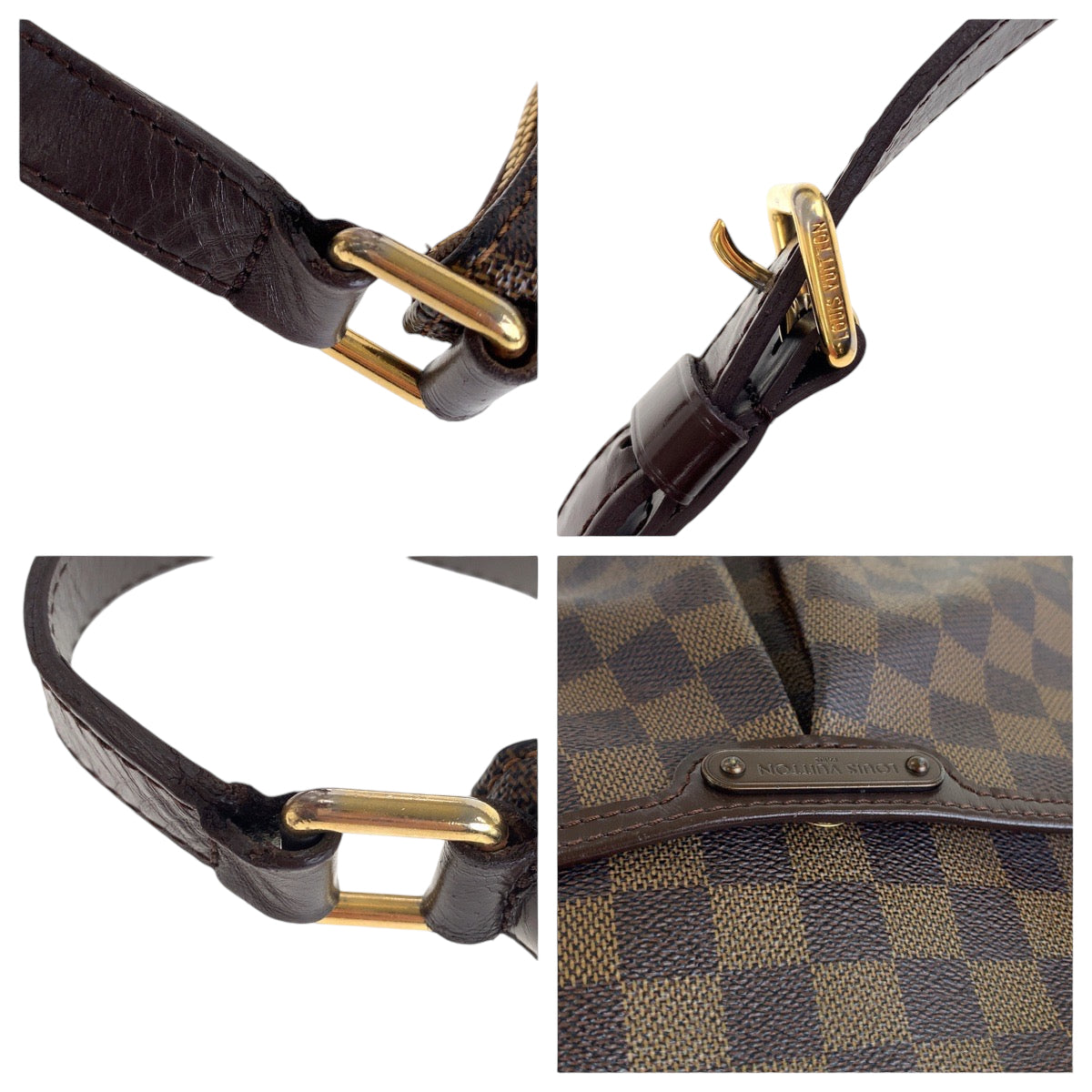 13479
LOUIS VUITTON ルイヴィトン ダミエ エベヌ ブルームズベリ PM ブラウン ゴールド金具 PVC N42251 ショルダーバッグ 斜め掛け  レディース