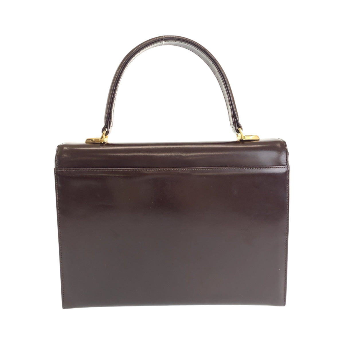 13480
Valentino Garavani ヴァレンティノ ガラヴァーニ ヴィンテージ ブラウン ゴールド金具 レザー ハンドバッグ  レディース ABP23