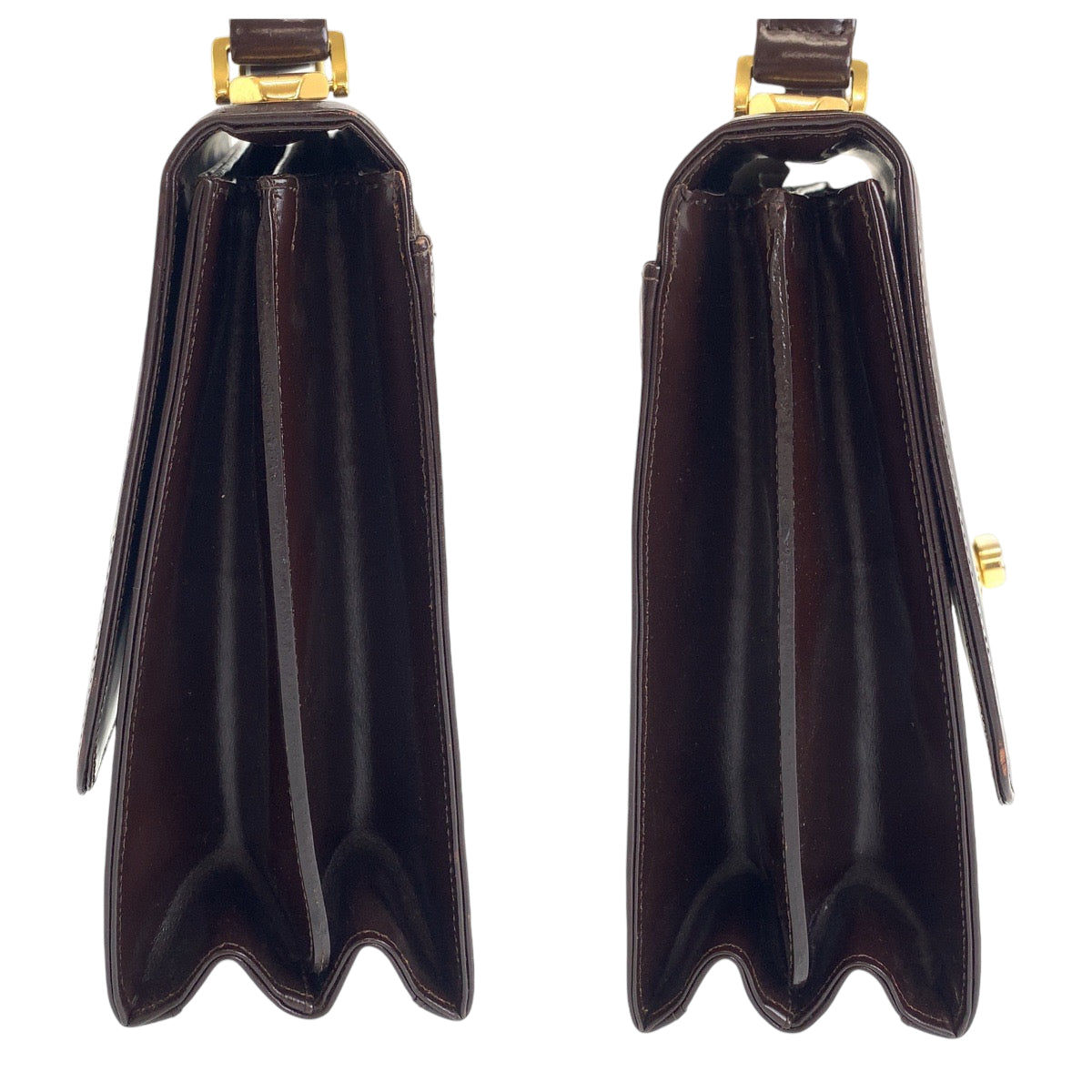 13480
Valentino Garavani ヴァレンティノ ガラヴァーニ ヴィンテージ ブラウン ゴールド金具 レザー ハンドバッグ  レディース ABP23