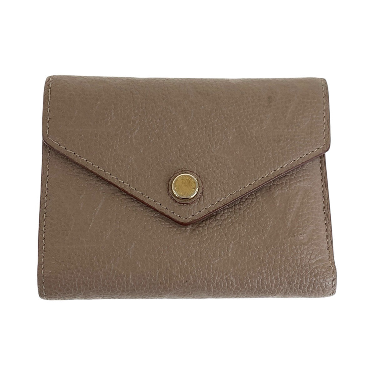 14095
LOUIS VUITTON ルイヴィトン モノグラム アンプラント ポルトフォイユ ヴィクトリーヌ ベージュ グレージュ ゴールド金具 レザー M63529 折財布 コンパクトウォレット  レディース