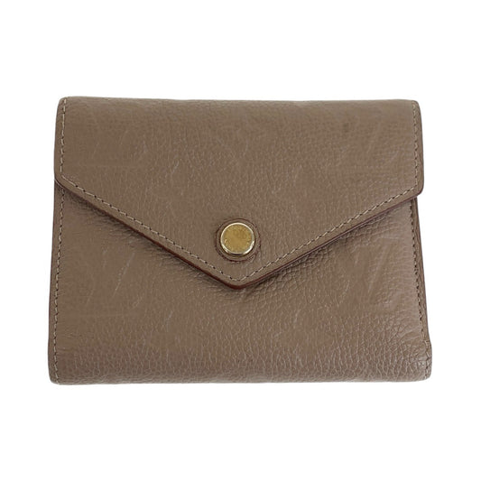 14095
LOUIS VUITTON ルイヴィトン モノグラム アンプラント ポルトフォイユ ヴィクトリーヌ ベージュ グレージュ ゴールド金具 レザー M63529 折財布 コンパクトウォレット  レディース
