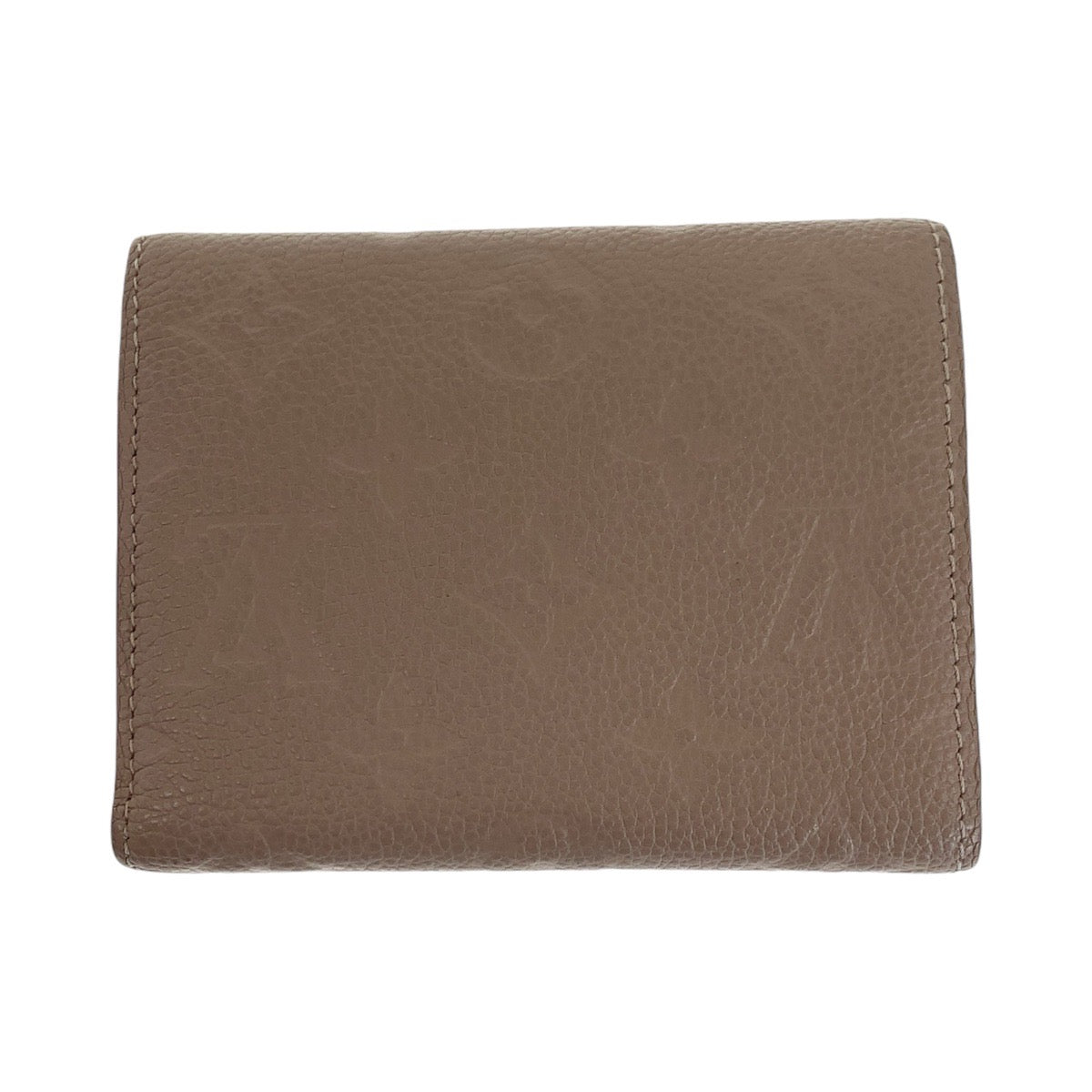 14095
LOUIS VUITTON ルイヴィトン モノグラム アンプラント ポルトフォイユ ヴィクトリーヌ ベージュ グレージュ ゴールド金具 レザー M63529 折財布 コンパクトウォレット  レディース