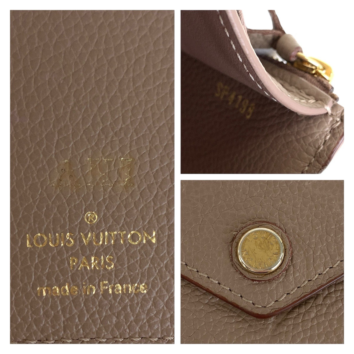 14095
LOUIS VUITTON ルイヴィトン モノグラム アンプラント ポルトフォイユ ヴィクトリーヌ ベージュ グレージュ ゴールド金具 レザー M63529 折財布 コンパクトウォレット  レディース