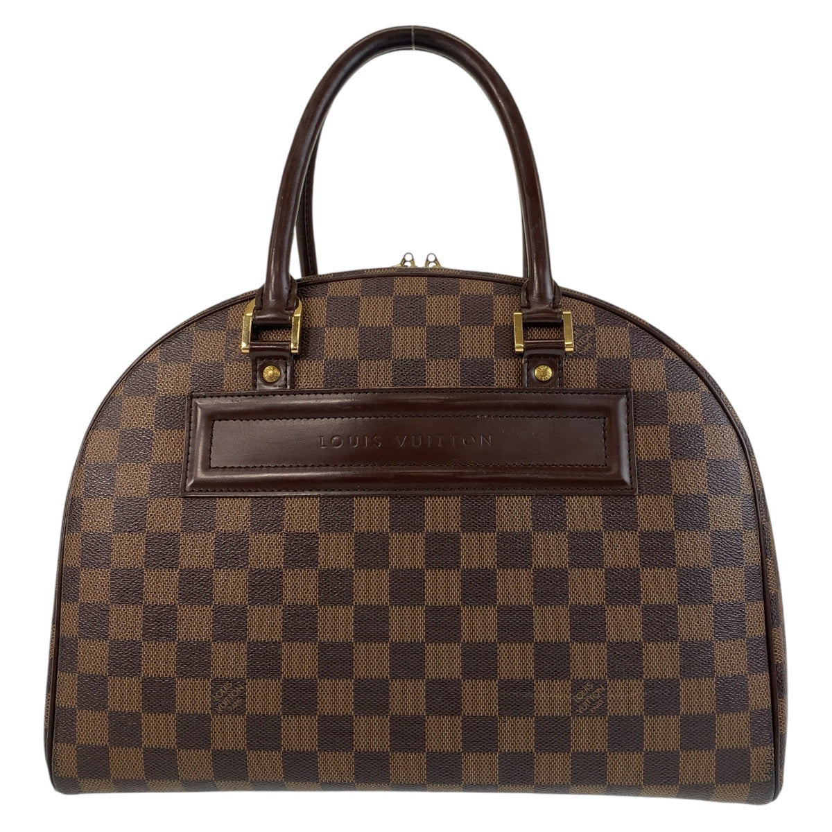 13485
LOUIS VUITTON ルイヴィトン ダミエ ノリータ ブラウン ゴールド金具 PVC N41455 ハンドバッグ ボストンバッグ  レディース