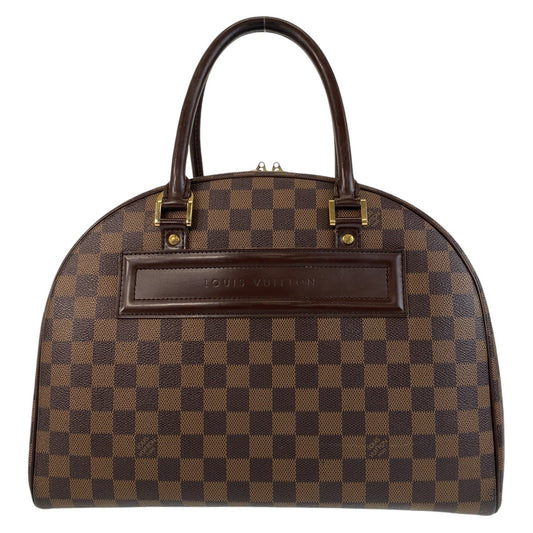 13485
LOUIS VUITTON ルイヴィトン ダミエ ノリータ ブラウン ゴールド金具 PVC N41455 ハンドバッグ ボストンバッグ  レディース