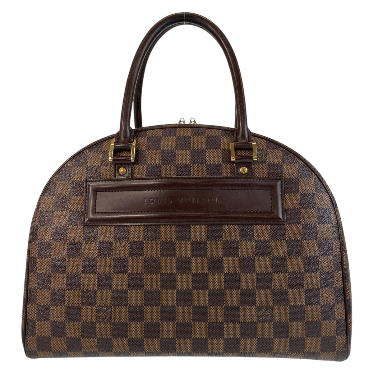 13485
LOUIS VUITTON ルイヴィトン ダミエ ノリータ ブラウン ゴールド金具 PVC N41455 ハンドバッグ ボストンバッグ  レディース