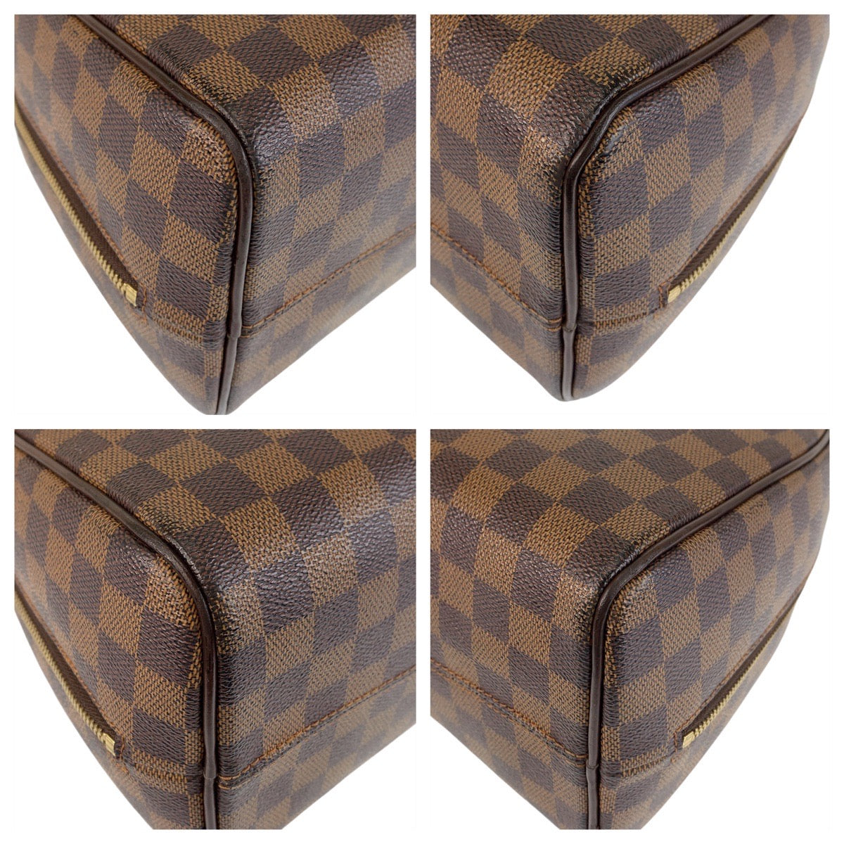 13485
LOUIS VUITTON ルイヴィトン ダミエ ノリータ ブラウン ゴールド金具 PVC N41455 ハンドバッグ ボストンバッグ  レディース