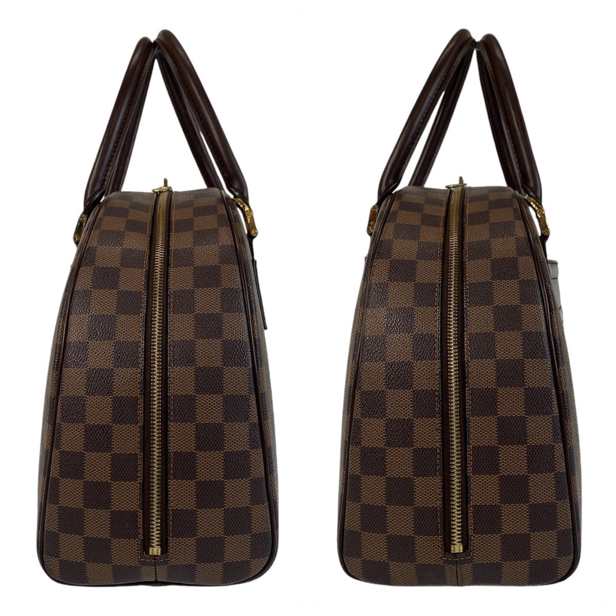 13485
LOUIS VUITTON ルイヴィトン ダミエ ノリータ ブラウン ゴールド金具 PVC N41455 ハンドバッグ ボストンバッグ  レディース
