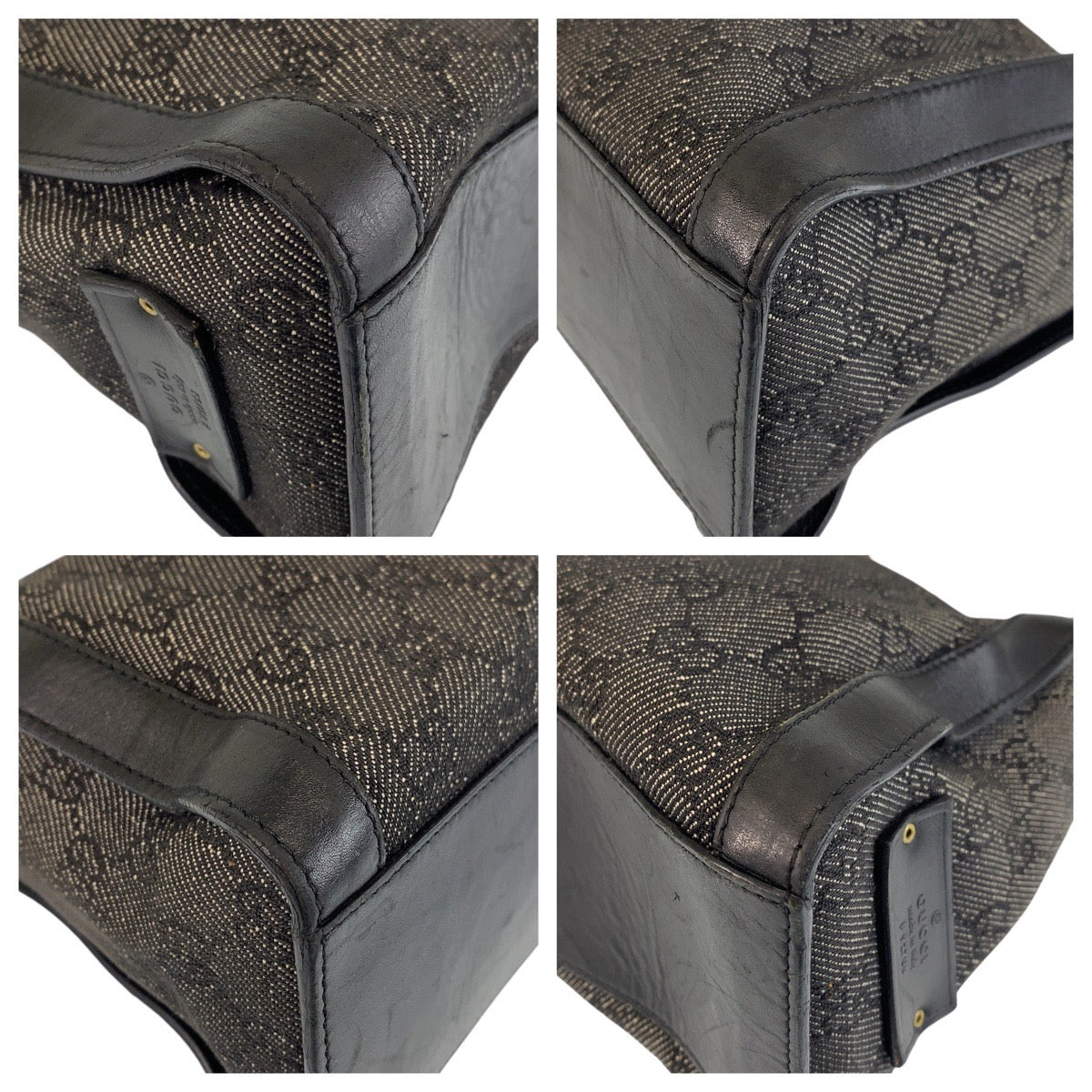 13488
GUCCI グッチ ブラック 黒 ゴールド金具 GGキャンバス / レザー 92706 ショルダーバッグ  レディース