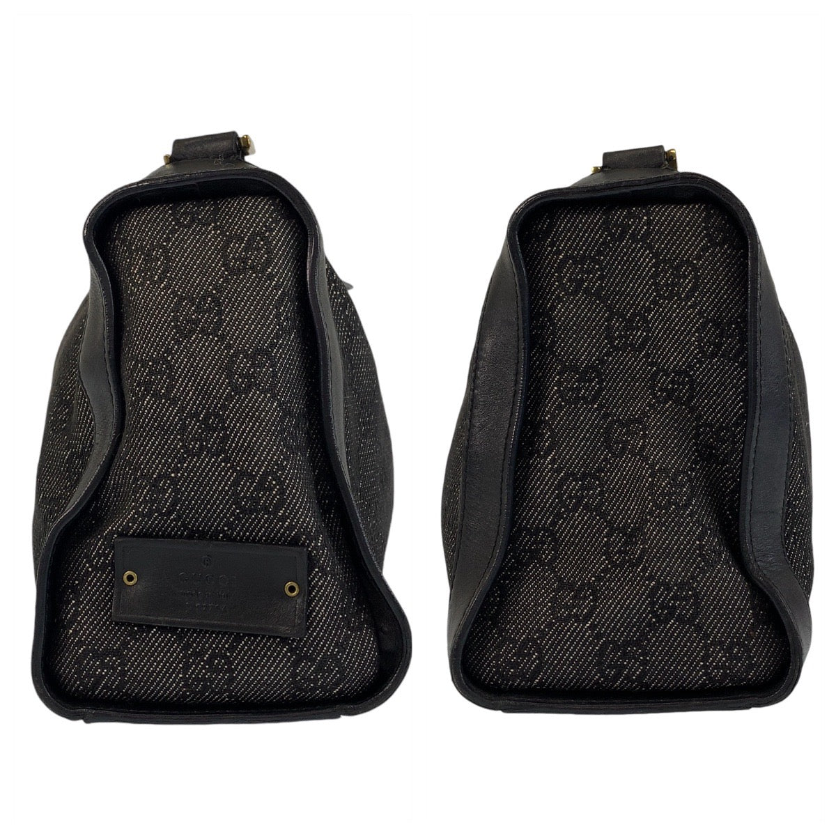 13488
GUCCI グッチ ブラック 黒 ゴールド金具 GGキャンバス / レザー 92706 ショルダーバッグ  レディース